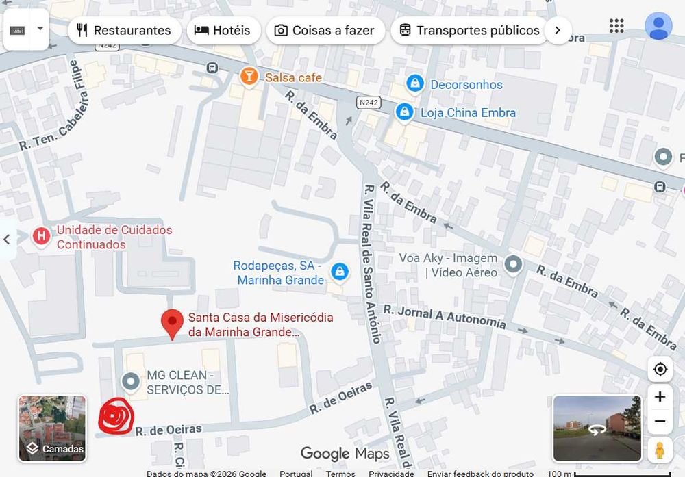 Arrendo garagem na cidade da Marinha Grande