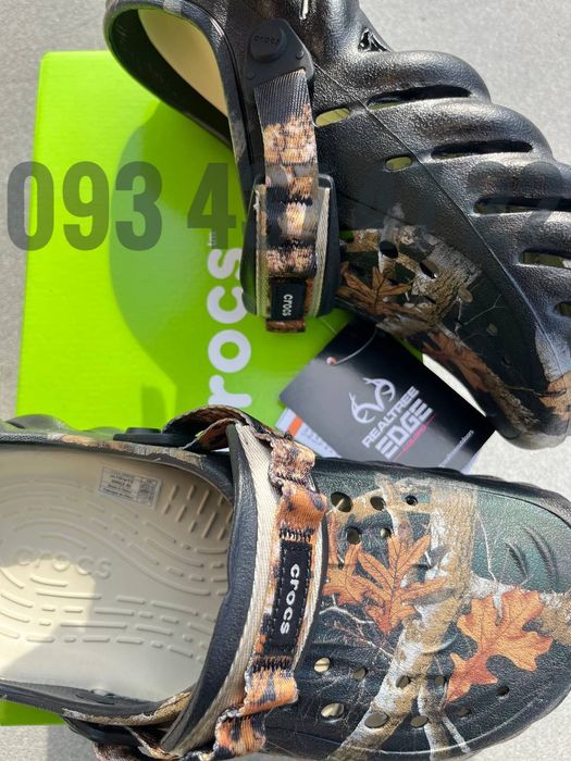Чоловічі Крокси Сабо Crocs ECHO CLOG Realtree Bone/Black Новинка Crocs