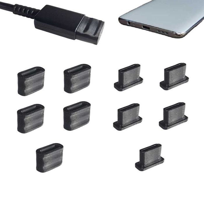 Zestaw 10x zatyczka zaślepka USB-C przeciw kurzowi na port i kabel