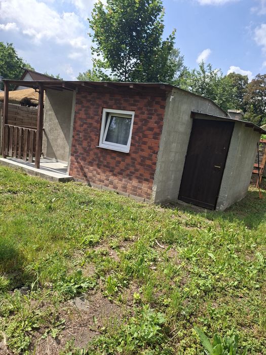 Duża działka ROD 474m² Saska Kępa Murowany domek, prąd, woda
