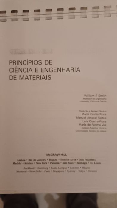SEBENTA Engenharia Mecânica - Princípios de ciência e engenharia de ma