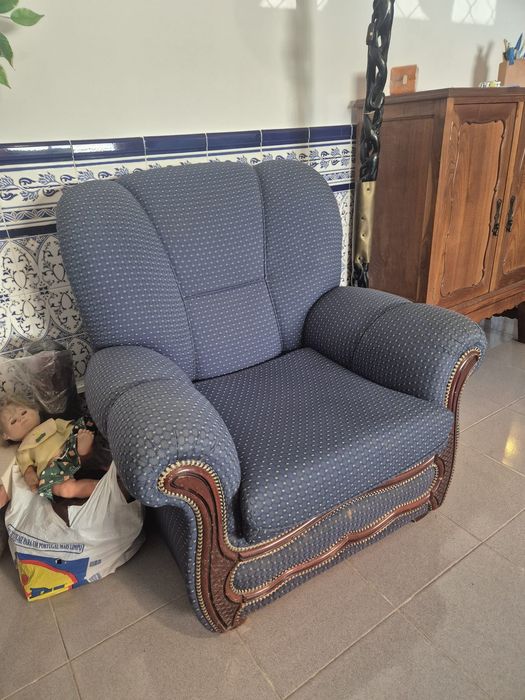 Sofá azul 85x83x90