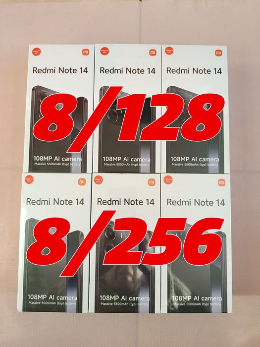 Xiaomi Redmi Note 14 8/128 і 8/256 з NFC +Зарядка 33Вт +Чохол +Захисна плівка  Глобальна версія