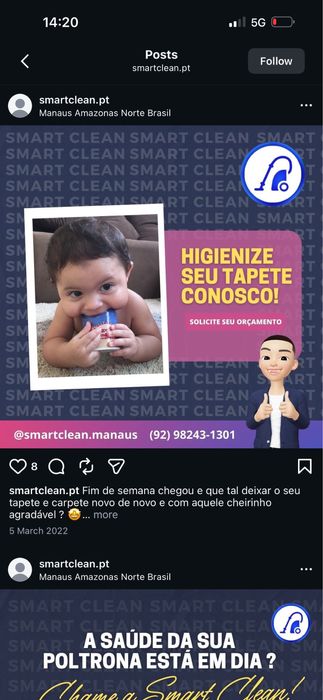 Higienizacao e limpeza de estofos
