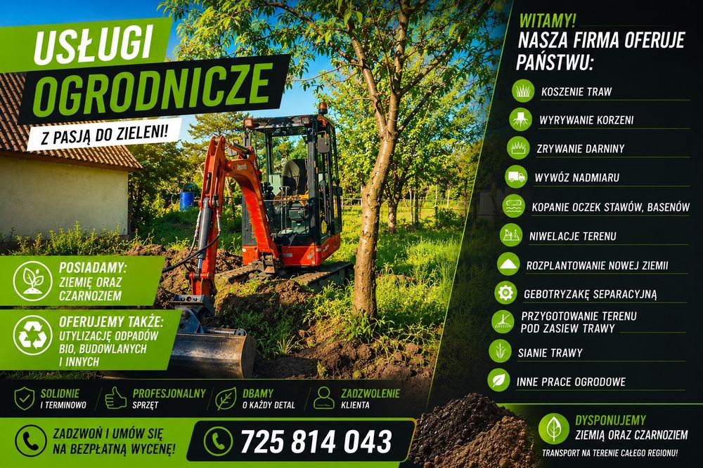 Usługi ogrodnicze Konin Zapraszamy !