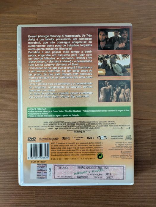 DVD " Irmão onde estás? " (Como Novo) 2000