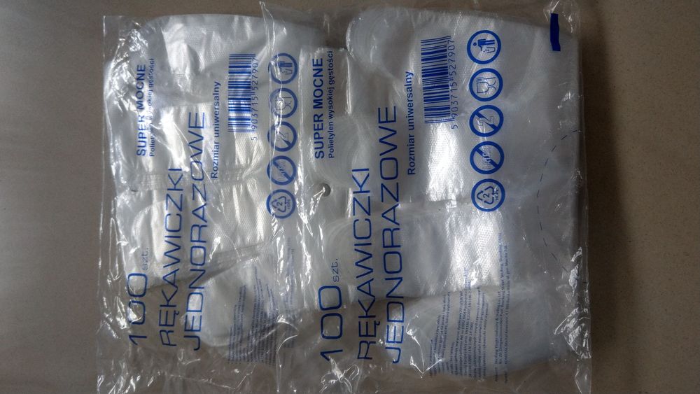 Rękawice jednorazowe 5 opakowań