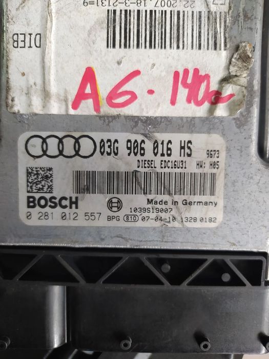 centralina audi A6 2.0TDI 140cv BRE centralina 0281012557/ 03G 906