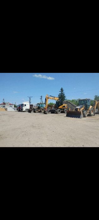 Usługi koparko- ładowarką, koparką obrotową, transport piasku, kruszyw