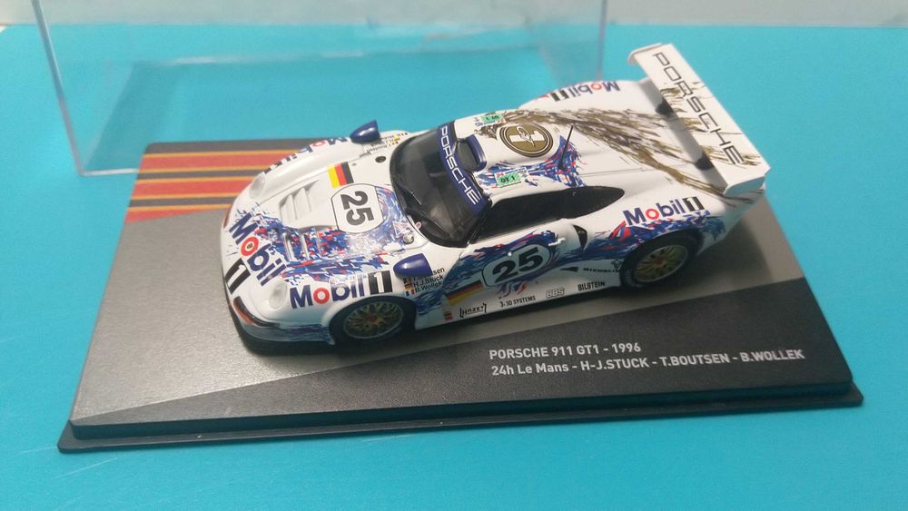 Porsche 911 GT1 #25: 24h LM 1996 (2ºlug)-Miniatura escala 1/43