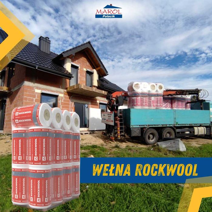Wełna w rolce lambda 035 5cm 10cm 15cm 20cm Eurowool poddasze
