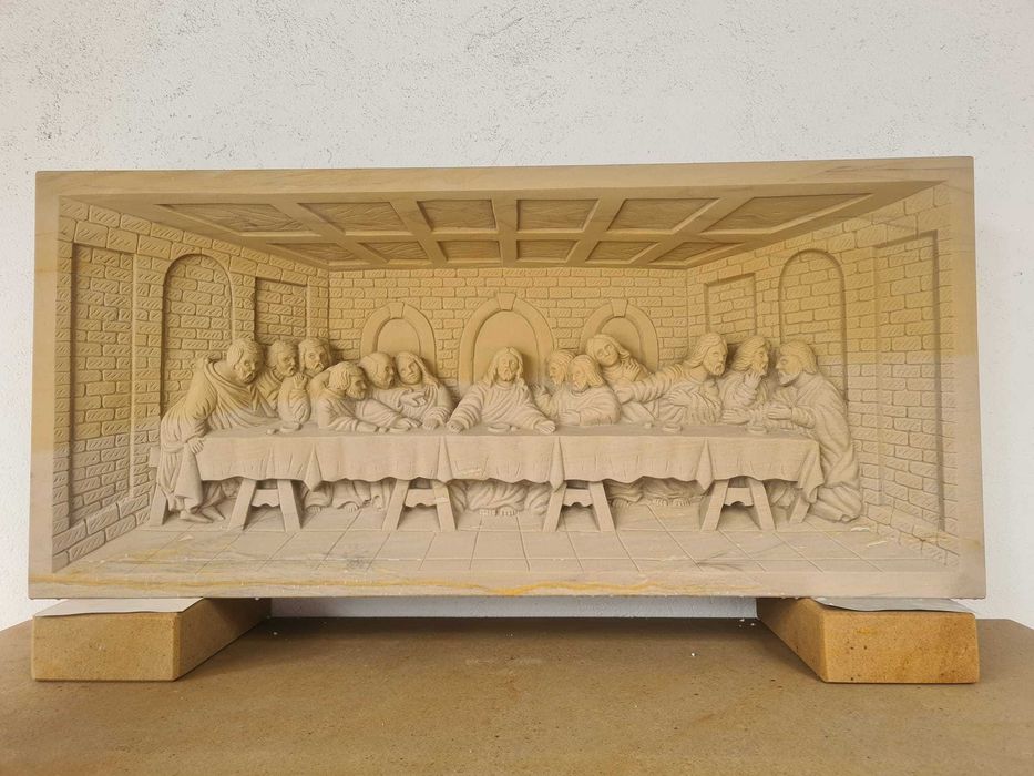 100. Płaskorzeźba „Ostatnia Wieczerza” | Piaskowiec | 120×55×20 cm