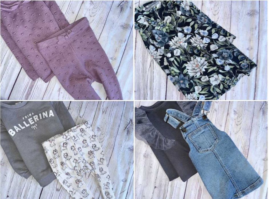 r.80-86 MEGA PAKA 57szt ZESTAW UBRANEK dla dziewczynki zara newbie
