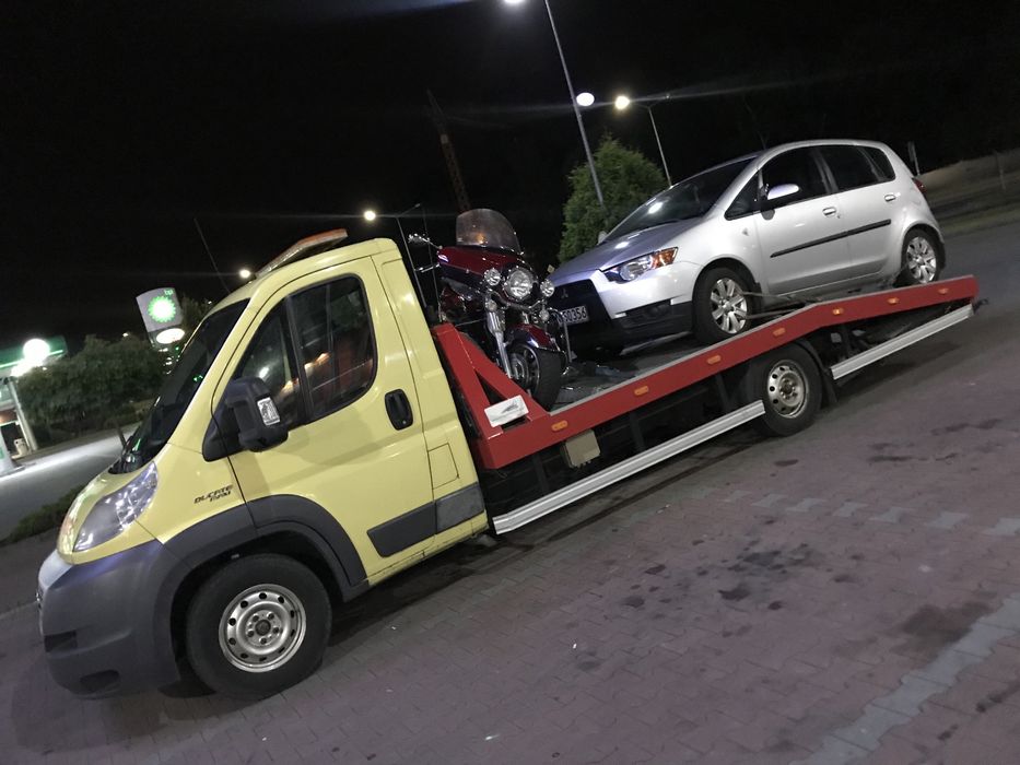 Pomoc drogowa, transport maszyn i urządzeń, holowanie, laweta 24H