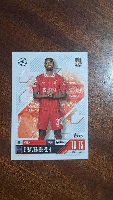 Cartas da coleção Match Attax da Topps 2024/2025 Ryan Gravenberch