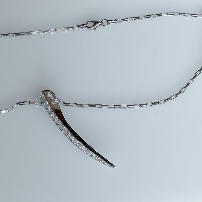 Sif Jacobs срібна цепочка з кулоном, цирконій