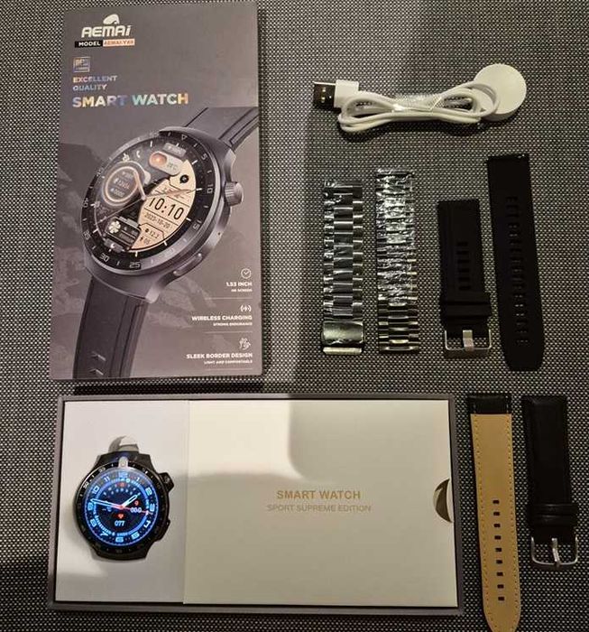 Smartwatch Ultra redondo de 40mm + 3 Braceletes Incluídas NOVO