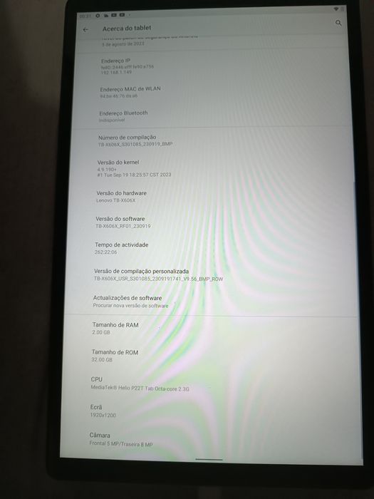 Tablet Lenovo TB-X606X