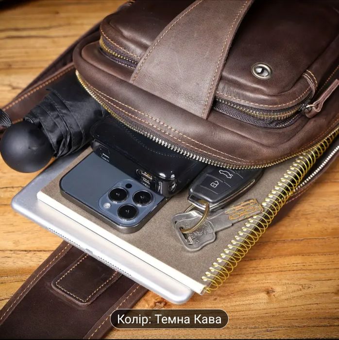 WIECZNE Сумка через плече з натуральної шкіри 100%