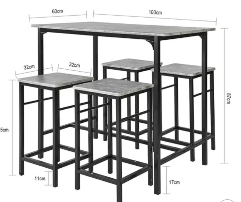 Mesa alta c/ 4 bancos