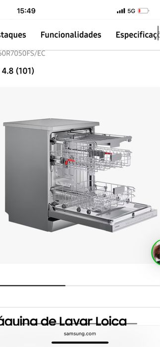 Máquina de Lavar Loiça SAMSUNG EM CAIXA