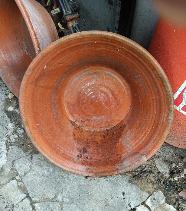 alguidares prato e tacho de barro