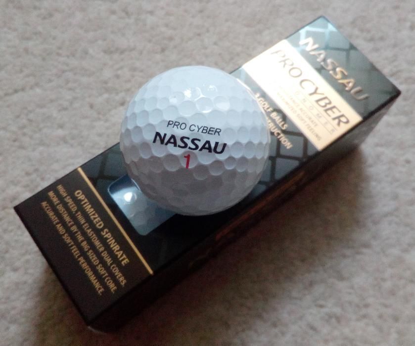 piłeczki do golfa Nassau - białe, 3 sztuki NOWE