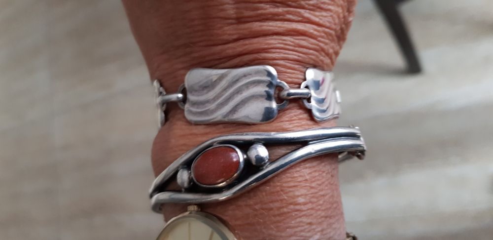 Piękne bransoletki srebrne - lata80-te.