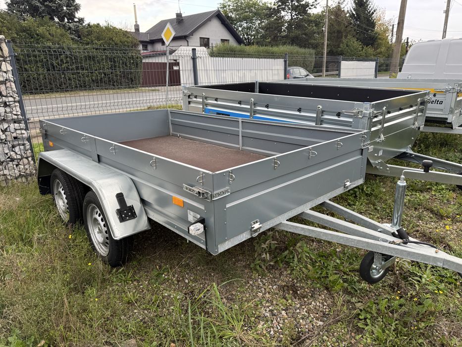 Przyczepa Towarowa Fracht 270x150 na resorach 2 osiowa Mocna Spawana Profil zamkniety Dmc 750 kg