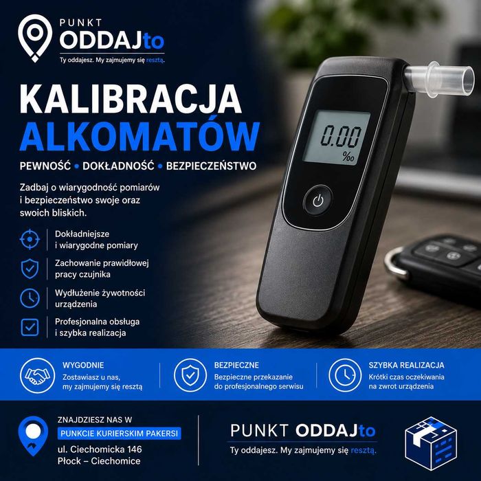 Kalibracja alkomatów Płock i  okolice
