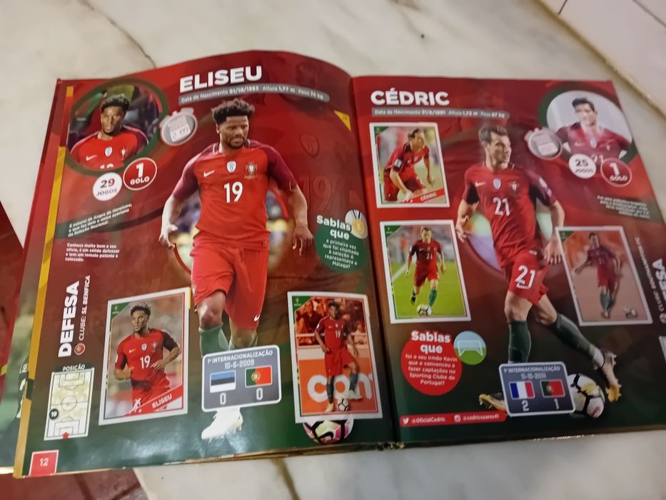 Caderneta Selecção Portugal Panini Fome de Vencer