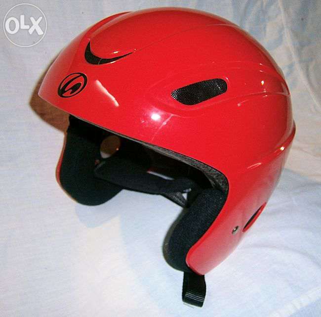 Capacete esqui snowboard cor vermelha para criança novo!