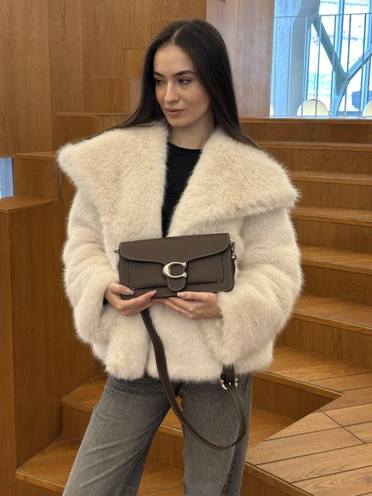 Сумка coach tabby dark beige shoulder bag 26 подарунок дівчині