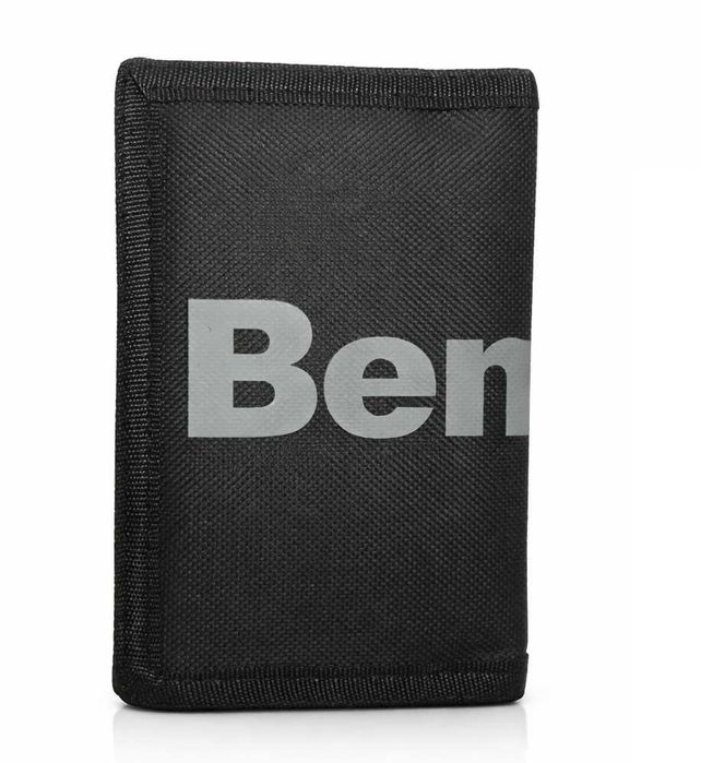 2826 BENCH Portfel Materiałowy Młodzieżowy Wallet Na Rzep Czarny