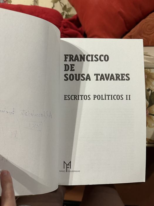 Livro FRANCISCO de Sousa Tavares - ESCRITOS POLÍTICOS II