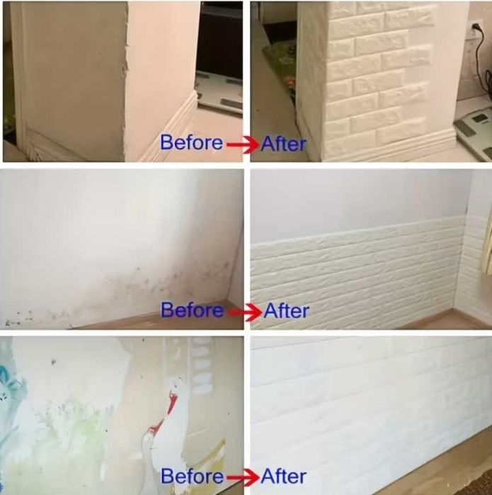 ТОП Самоклеючі панелі для стін Самоклеющиеся панели для стен 3D кирпич