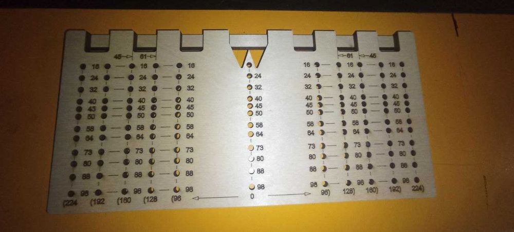 Шаблон для для разметки мебельных ручек.