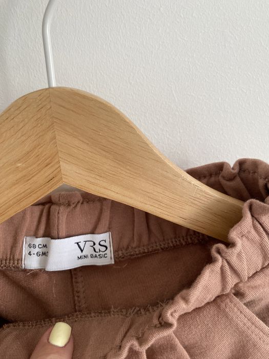 Spodnie vrs brudny róż 68 kokardka jak newbie