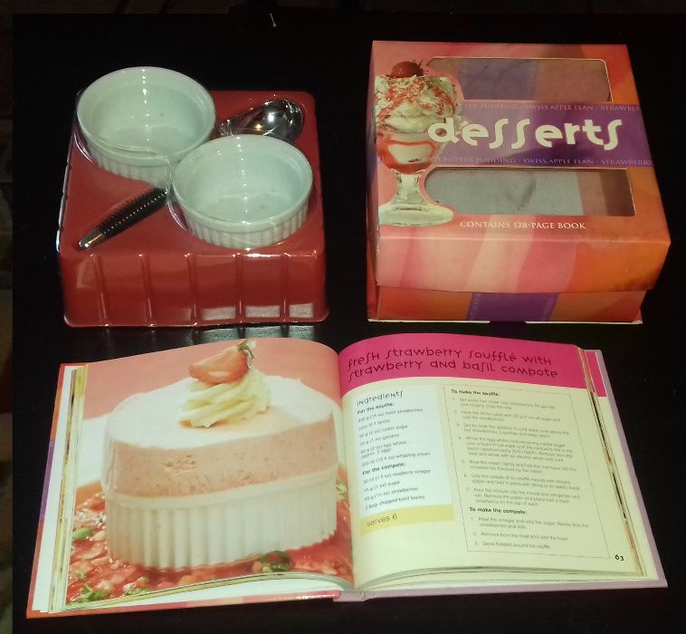 Conjunto de 2 taças + colheres sobremesa gourmet