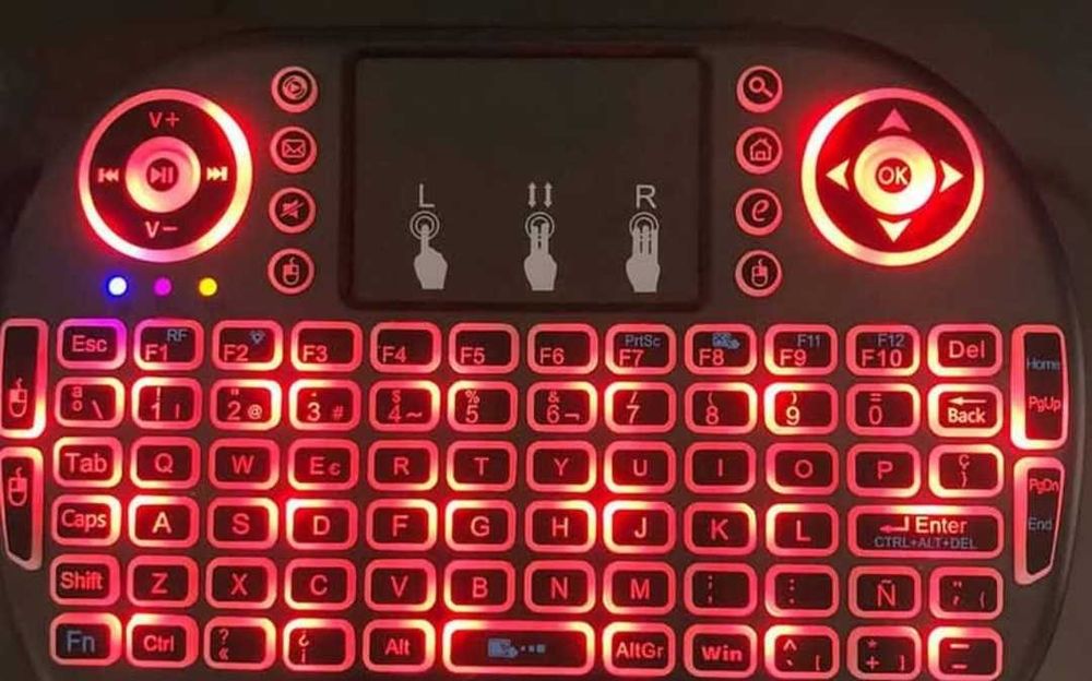 Mini Teclado RGB  para Smart Tv, Box Android ,  Portáteis Novo