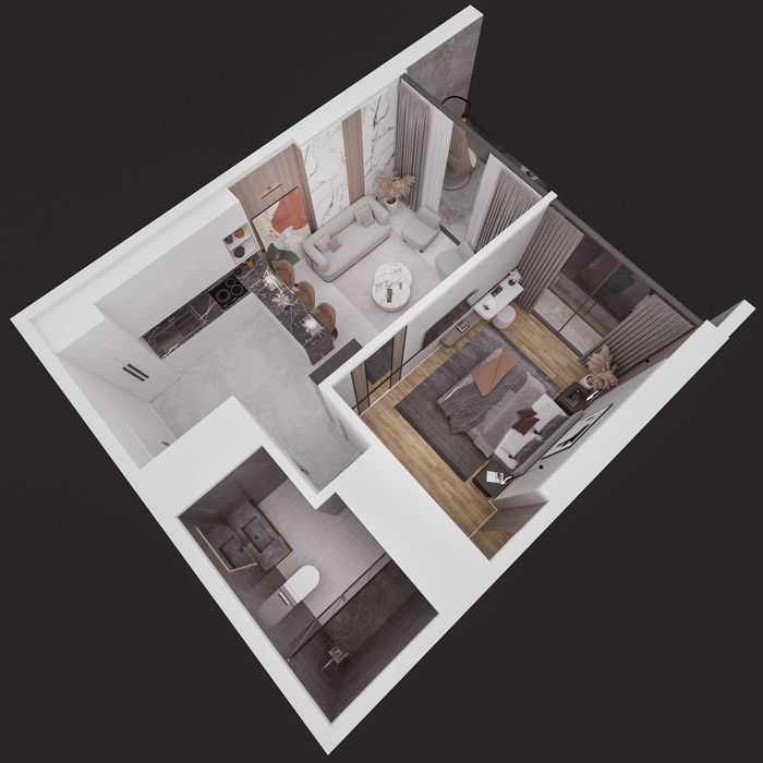 БОНУСИ ДЛЯ КЛІЄНТІВ! Квартира 57 м2, квартира з терасою, квартира Кіпр