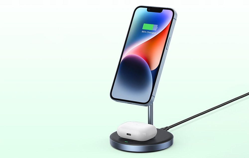 Ładowarka MagSafe 2w1 UGREEN MagFlow iPhone 12-16 AirPods