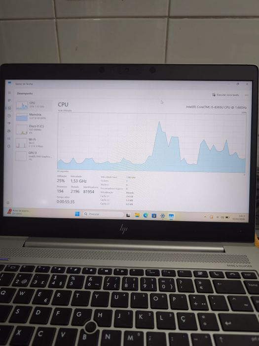 Notebook HP EliteBook 840 G6 
I5-8365U
8GB RAM
256GB SSD NVM