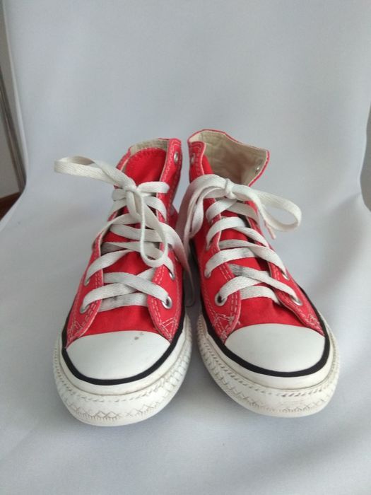 Conversy oryginalne trampki wysokie czerwone wiązane All Star 32