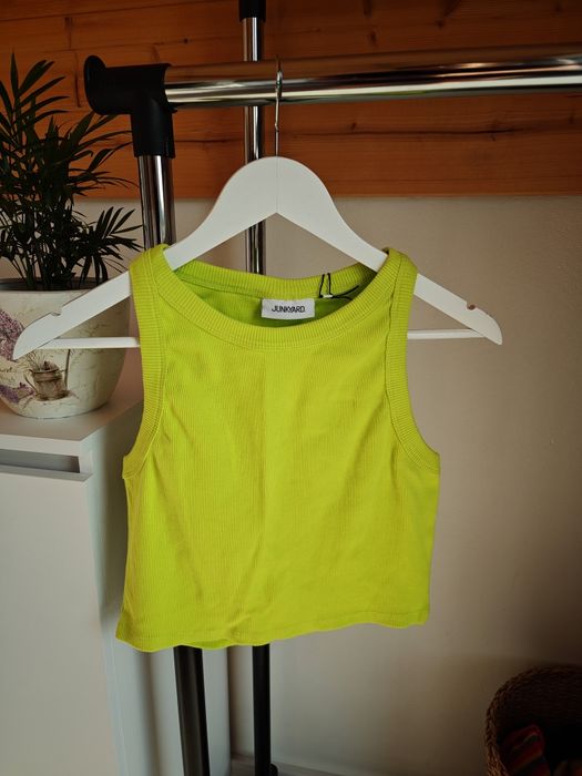 Nowy top junkyart rozmiar S limonka seledynowy neonowy