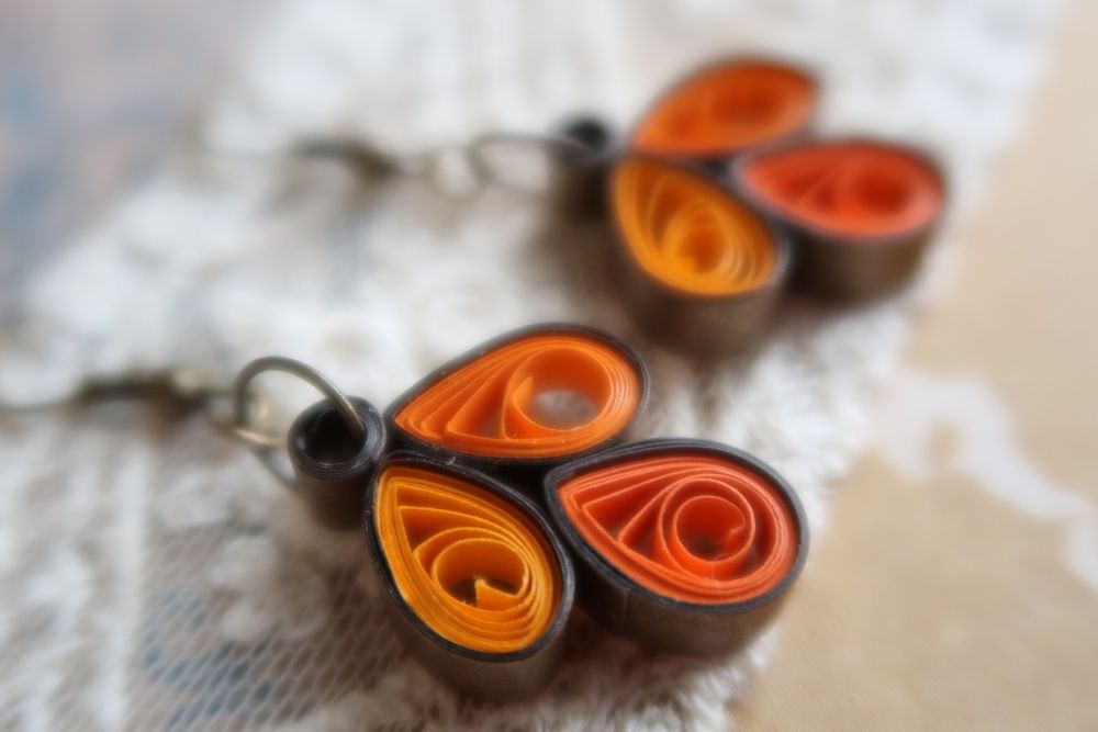 Ręcznie wykonane kolczyki w stylu boho