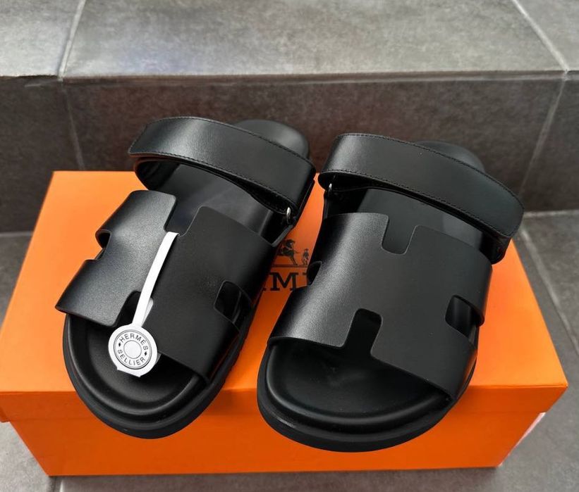 !БЕЗ Передплат! Hermes Slippers Total Black | гермес жіночі