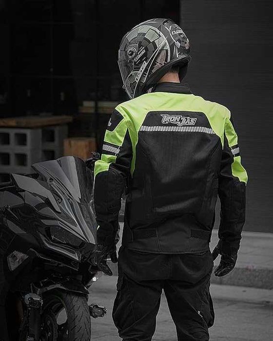 Kurtka bluza M motocyklowa lekka oddychająca pancerna odblaski BORLENI