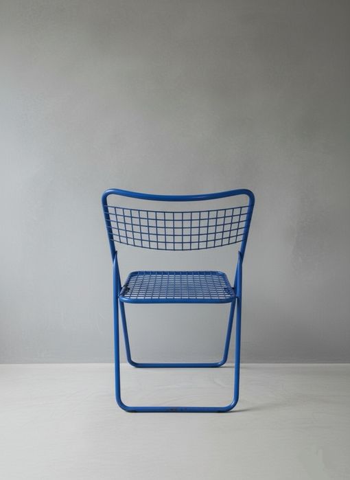 Cadeiras Design Industrial Metálicas Dobráveis Azul Cobalto, EMU Italy