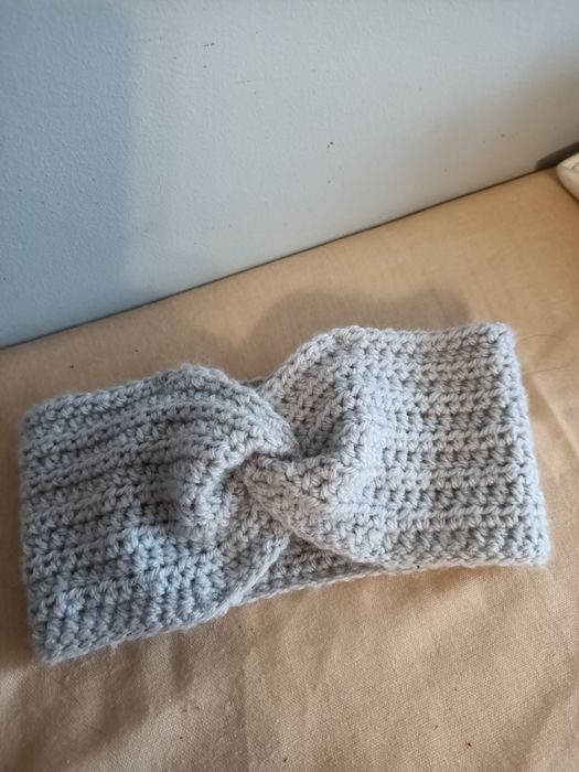 Opaska na głowę szara nowa